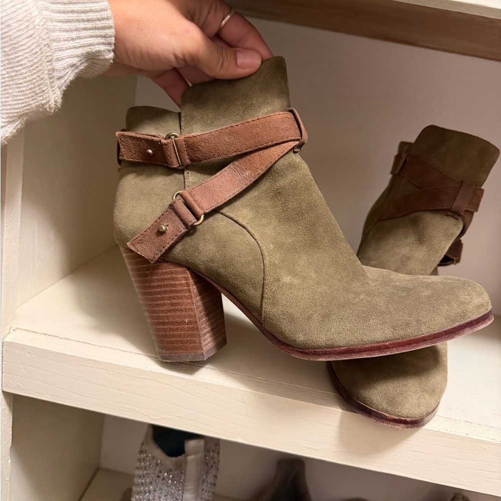 Olive Green Booties